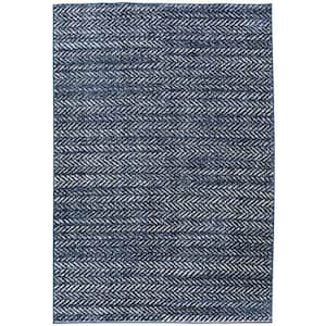 Tessin Blue 8 ft. x 10 ft. Contemporary Area Rug