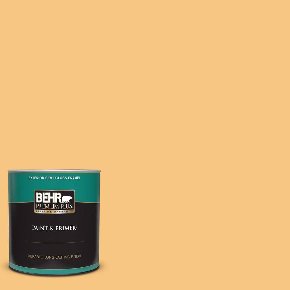 BEHR PREMIUM PLUS 1 qt. PPU607 Jackfruit SemiGloss Enamel Exterior