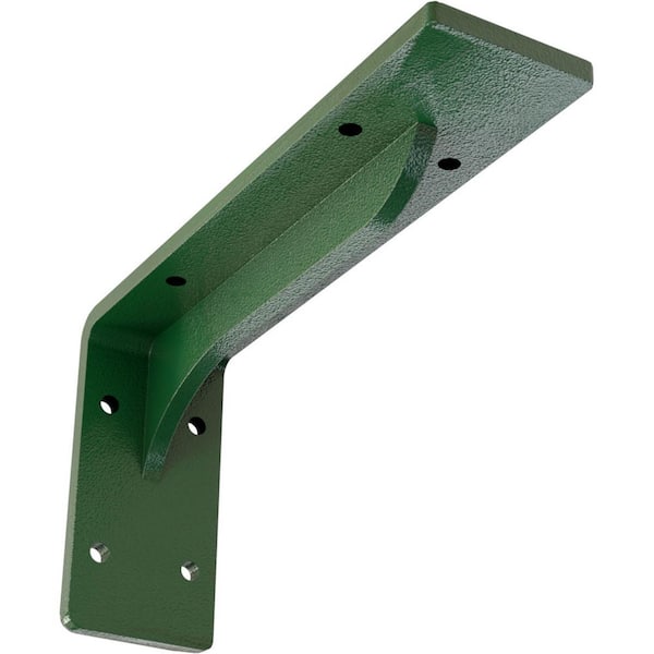 Ekena Millwork 2 in. x 4 1/4 in. x 8 in. Hammered Deep Green Embrey Steel Bracket