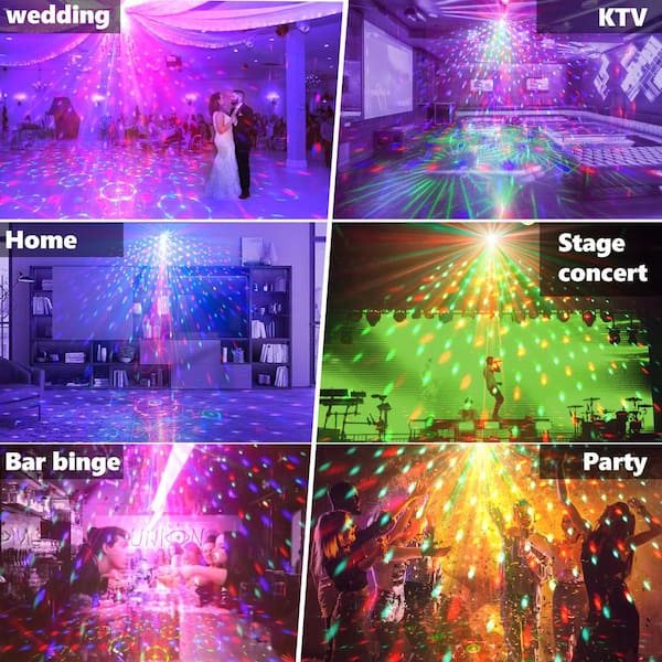Lukyamzn Super Bright Flash Stage Strobe Light, Sound Activated and Speed Control RGB Strobe Light, Flash Party Lighting