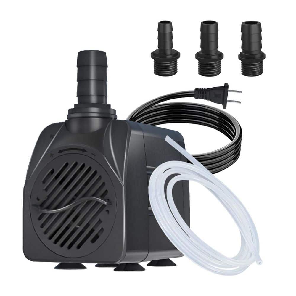 400GPH Auto-Shut-OFF Submersible Pond Pump in Black with 6.5 ft. High Lift and 3 Nozzles for Water Features price history on PriceWatchPro