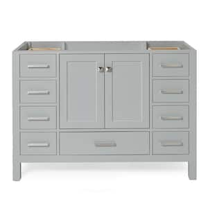 Cambridge 48 in. W x 21.5 in. D x 34.5 in. H Freestanding Bath Vanity Cabinet Only in Grey