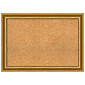 Parlor Gold 41.75 in. x 29.75 in. Framed Corkboard Memo Board