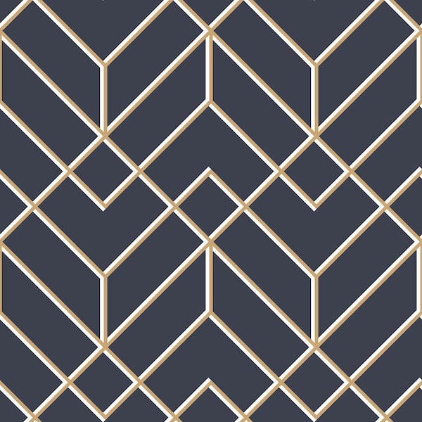 Transform Losanges Navy Peel and Stick Wallpaper