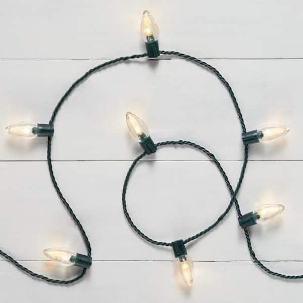 25 Warm White Steady Lit Super Bright C9 LED String Lights