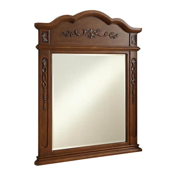 Unbranded Medium Irregular Brown Contemporary Mirror (38 in. H x 32 in. W)