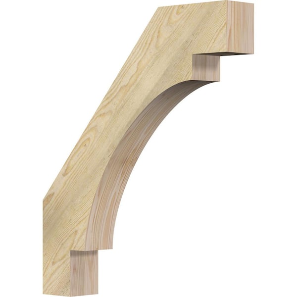 Ekena Millwork 4"W x 24"D x 28"H Merced Rough Sawn Knee Brace, Douglas Fir