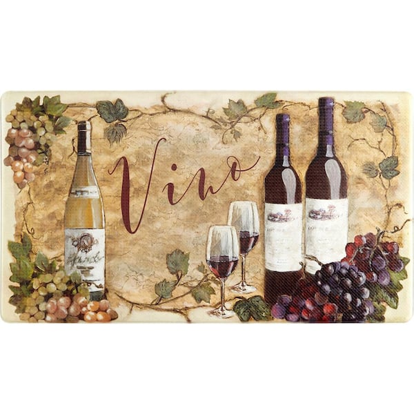 J&V TEXTILES Vino Chef 20 in. x 36 in. Anti-Fatigue Kitchen Mat