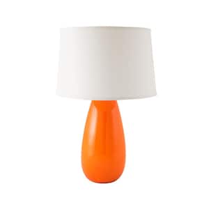 Tear Drop Mini 26.5 in. Gloss Orange Nectar Indoor Table Lamp
