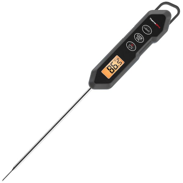 ThermoPro Tp15hw Waterproof Digital Instant Read Meat Thermometer Food Turkey Cooking Kitchen Thermometer with Magnet and Backlight in Black