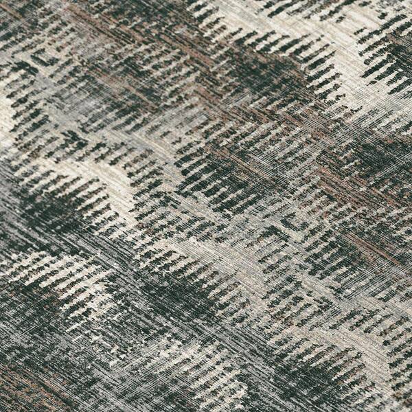 Addison Rugs - Bravado Grey 8 ft. x 8 ft. Geometric Indoor/Outdoor Washable Area Rug