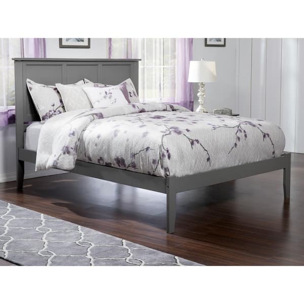 AFI Madison Queen Platform Bed with Open Foot Board in Grey