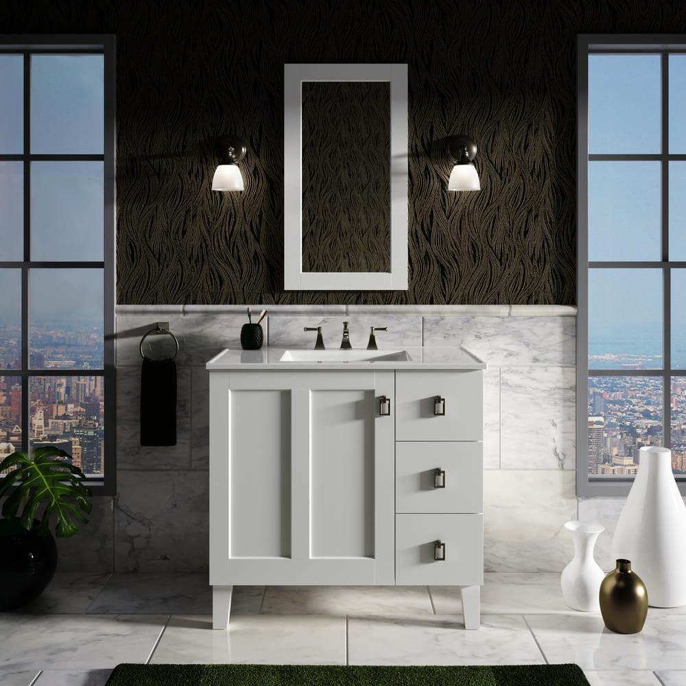 KOHLER Poplin 36 in. W x 22 in. D x 35 in. H Bathroom Vanity Cabinet ...