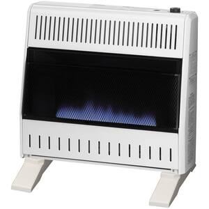 30,000 BTU Natural Gas Ventless Blue Flame Heater with Base Feet, T-Stat Control