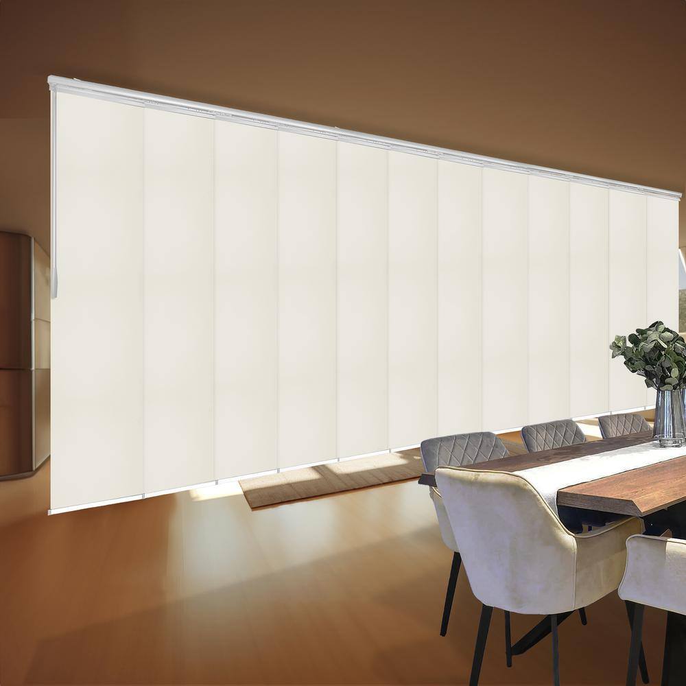 Putty 140 in. - 260 in. W x 116 in. L Adjustable 12-Panel Satin Nickel Double Rail Panel Track with 23.5 in. Slates price history on PriceWatchPro