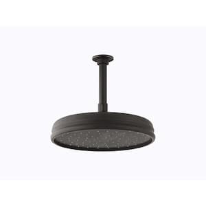 1-Spray Patterns 10.4375 in. Ceiling Mount Fixed Shower Head in Oil-Rubbed Bronze
