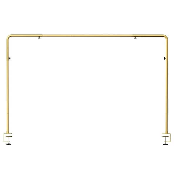 Justincity 93 in. x 55 in. Metal Arbor Adjustable Gold Table Rod Stand with Clamps for Balloons Flowers Decorations