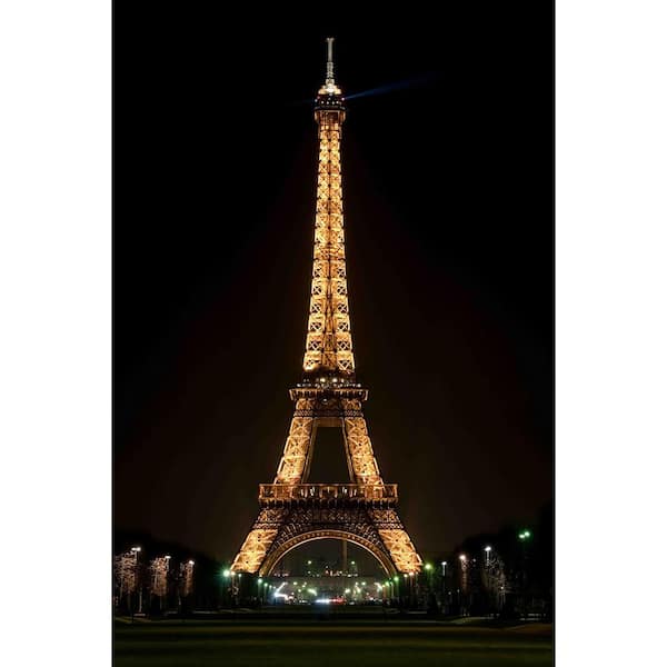 Northlight 23.5 in. x 15.75 in. LED Lighted Famous Eiffel Tower Paris France at Night Canvas Wall Art