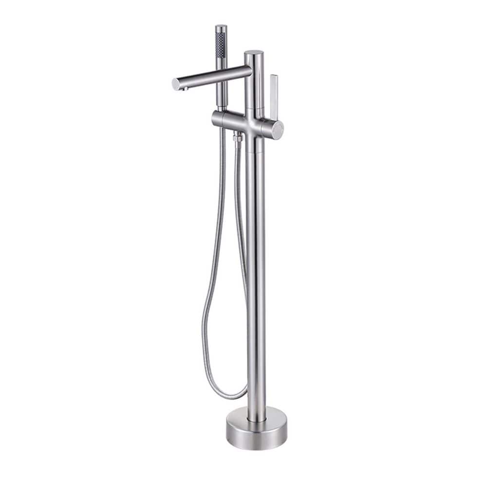 2-Handle Claw Foot Tub Faucet with Hand Shower in Brushed Nickel price history on PriceWatchPro