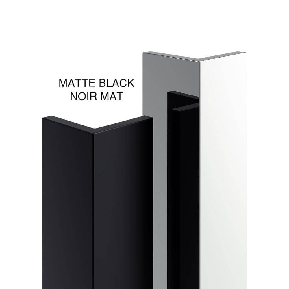Black Framed 36'' x 77'' Tempered Glass Shower Door