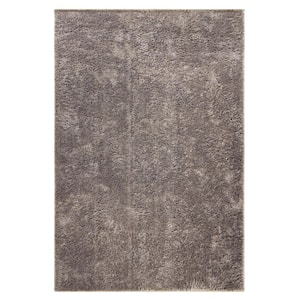California Warm Stone 10 ft. x 14 ft. in. Solid Indoor Ultra-Soft Fuzzy Shag Area Rug