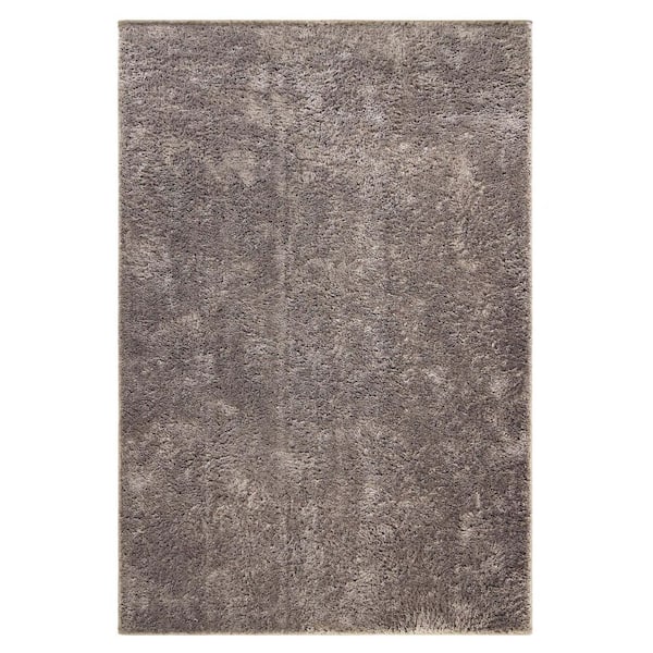 SUPERIOR California Warm Stone 7 ft. x 10 ft. in. Solid Indoor Ultra-Soft Fuzzy Shag Area Rug