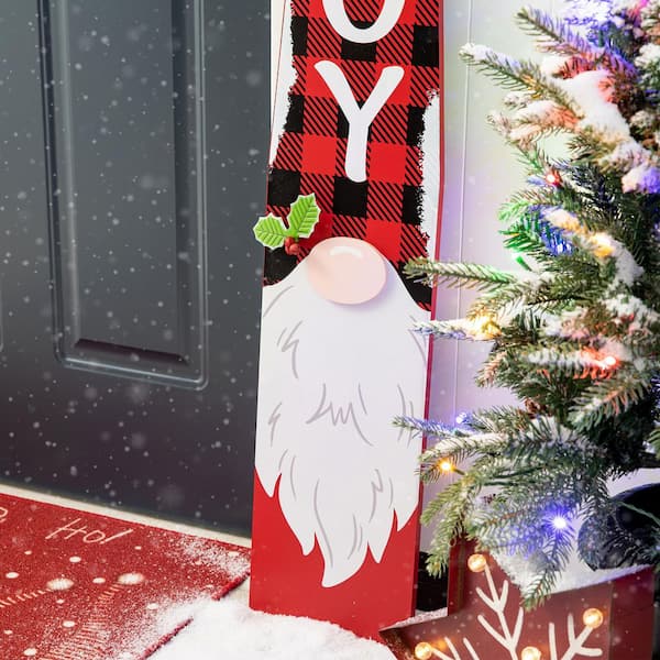 Winter Welcome Santa Sign Santa Sign Vertical Front Door 