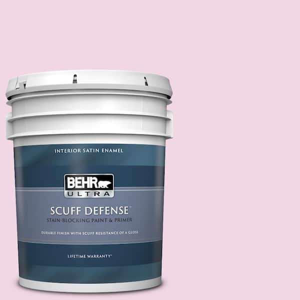 BEHR ULTRA 5 gal. #680A-1 Candy Tuft Extra Durable Satin Enamel Interior Paint & Primer