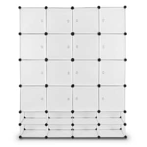 White Steel Portable Closet  Rack 58 in. W x 72 in. H