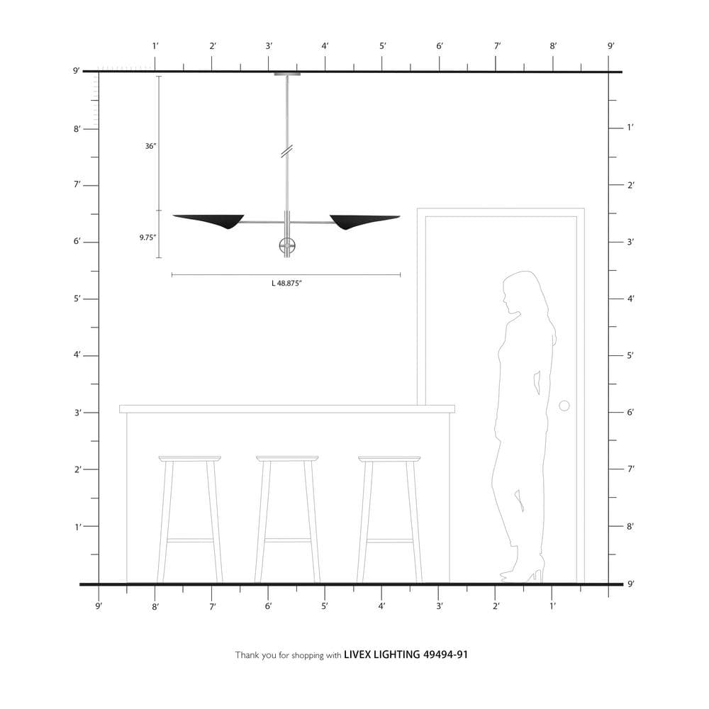 Brushed Nickel 4-Light Modern Pendant Chandelier