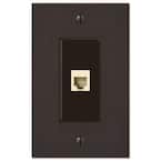 Barnard 1 Gang Phone Metal Wall Plate - Aged Bronze