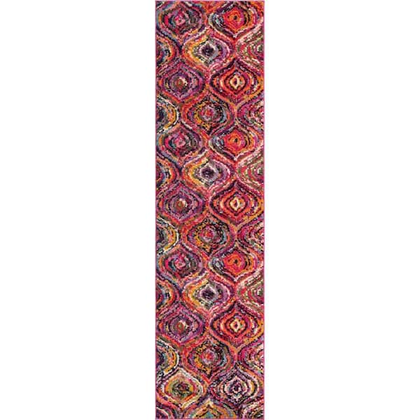 Unique Loom Estrella Magnolia Multi 2' 7 x 10' 0 Runner Rug