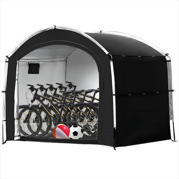 5 ft. x 7.3 ft. x 6.2 ft. Travel Bike Storage Tent Shed with Window, Outdoor Waterproof Bicycle Covers Shelter