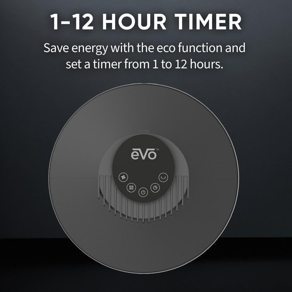 EVO 42" Black Wi-Fi Remote Controlled Tower Fan