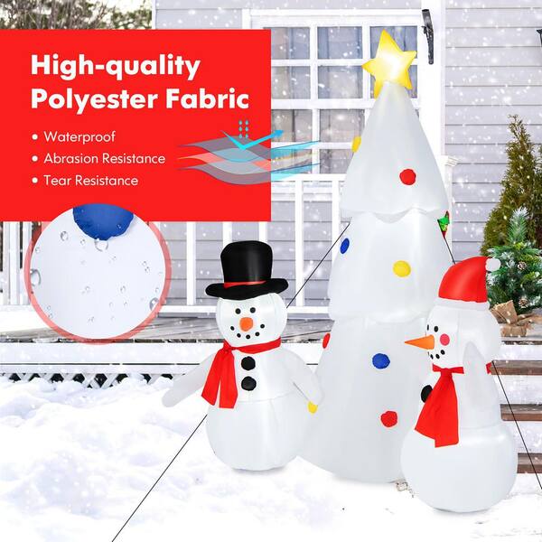 Costway 6 ft. x 5.2 ft. Inflatable Christmas Tree with 2