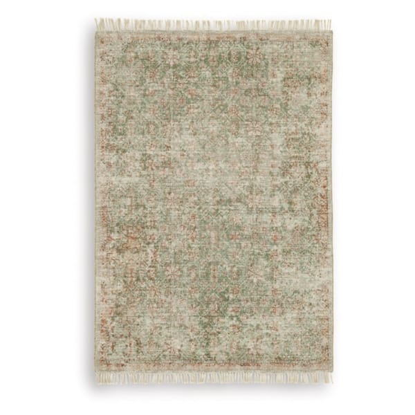 Rossbury 5 ft. x 7 ft. Beige Floral Area Rug