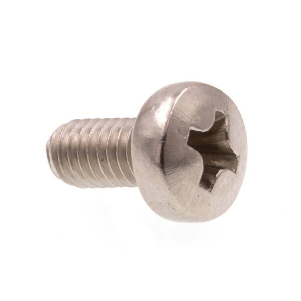 Prime-Line M4-0.7 x 8 mm Grade A2-70 Metric Stainless Steel Phillips Drive Pan Head Machine Screws (10-Pack)