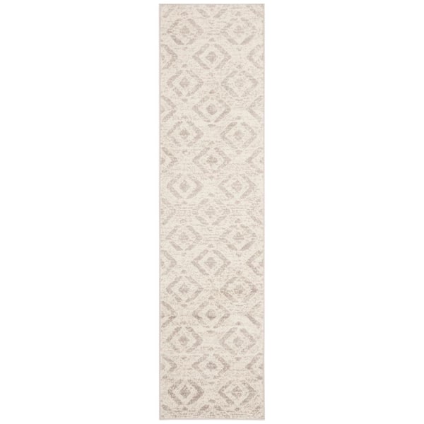 SAFAVIEH Skyler Ivory/Gray 2 ft. x 6 ft. Geometric Runner Rug