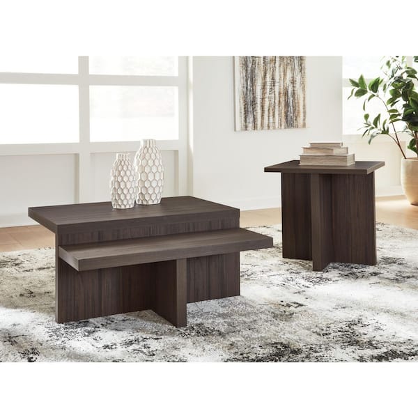 Zendex 2 Pack Tables - Brown Zendex 2 Pack Tables - Brown