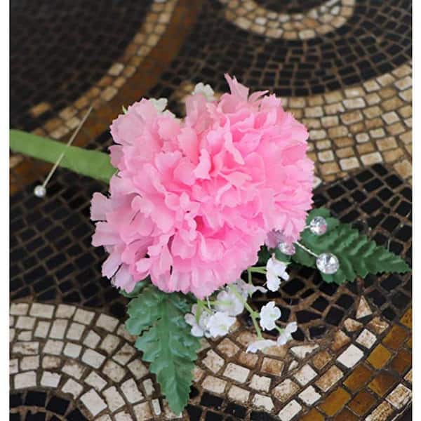 Artificial Flowers Plastic Carnation Flowers Fake Carnation Bouquet  Artificial Dried Flowers 