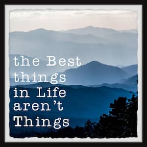 "Best Things in Life" by Marmont Hill Framed Typography Art Print 12 in. x 12 in.