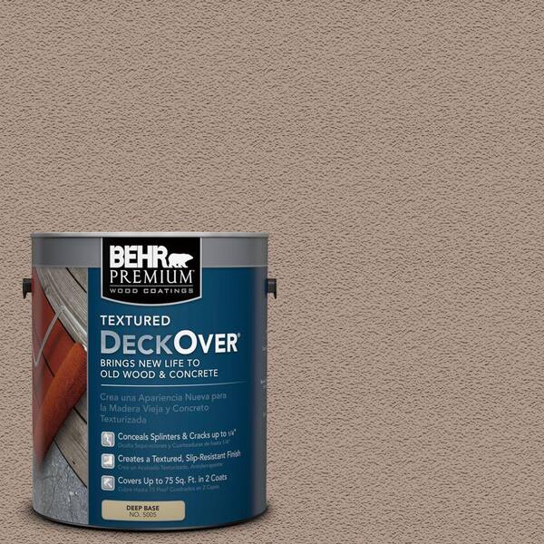 BEHR Premium Textured DeckOver 1 gal. #SC-160 Rose Beige Textured Solid Color Exterior Wood and Concrete Coating