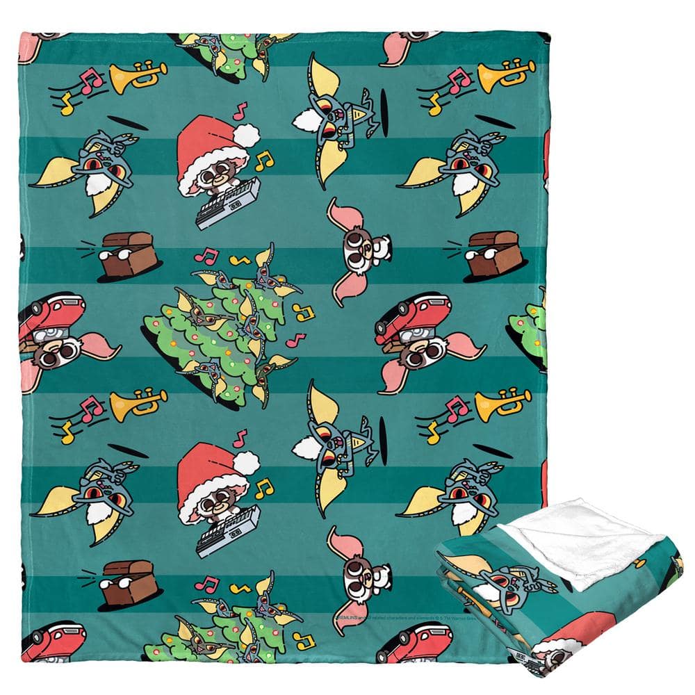 THE NORTHWEST GROUP Gremlins Holiday Madness Silk Touch Multi-Colored Throw Blanket