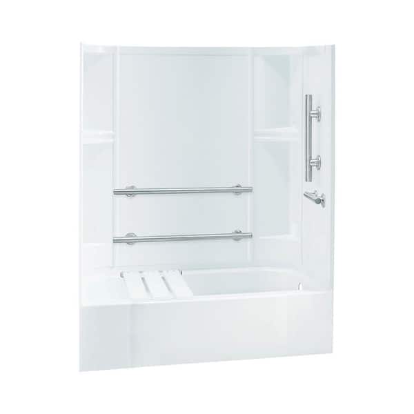 STERLING Accord 30 in. x 60 in. x 74.25 in. Bath and Shower Kit in White