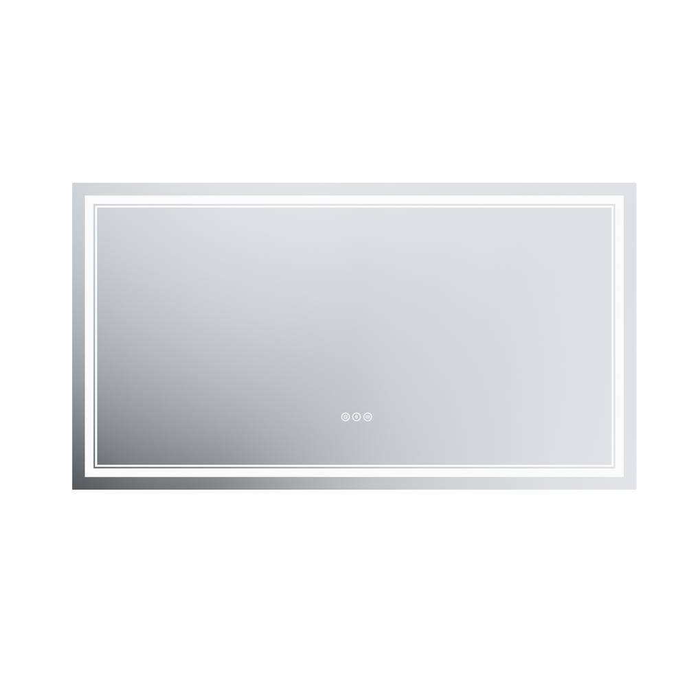 55 in. W x 30 in. H Frameless LED Wall Mounted Bathroom Vanity Mirror Light