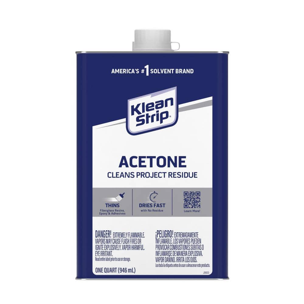 Klean-Strip 1 qt. Acetone Thins Fiberglass Resins, Epoxy and ...