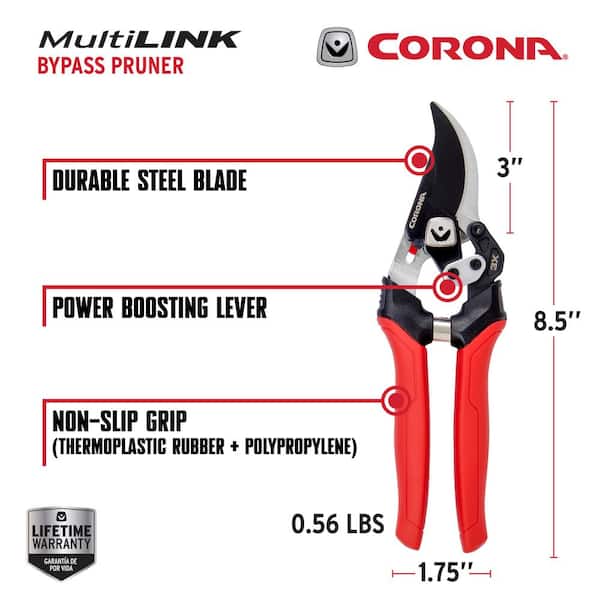 Multi-Link 3/4 in. Cut Capacity High Carbon Steel Non Stick Blade Bypass Pruner