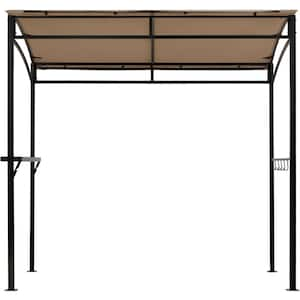 7 ft. x 4.5 ft. Outdoor Patio Barbecue Grill Gazebo Brown