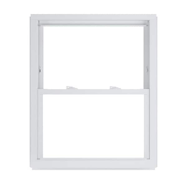 American Craftsman 32 in. x 38 in. 50 Series Low-E Argon SC Glass Double Hung White Vinyl Replacement Window, Screen Incl