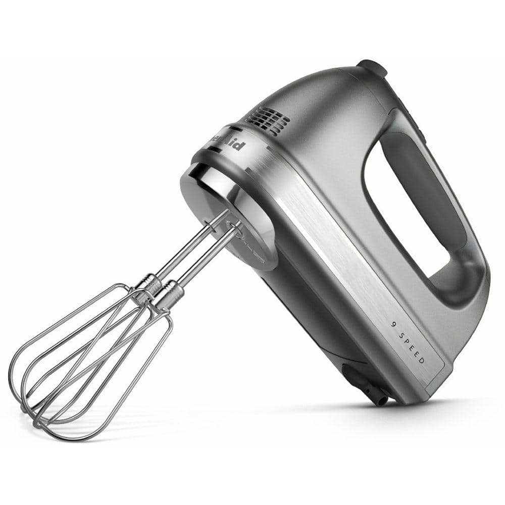 9-Speed Contour Silver Hand Mixer with Beater and Whisk Attachments KHM926CU - The Home Depot